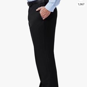 Haggar HAGGER BLACK LABEL Two-pleat Slacks, Men's, Size W33 polyester black type Vintage Second Hand main image 1